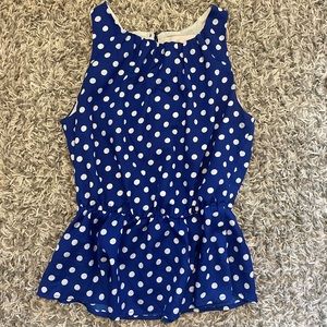 Polka Dot Peplum Top
